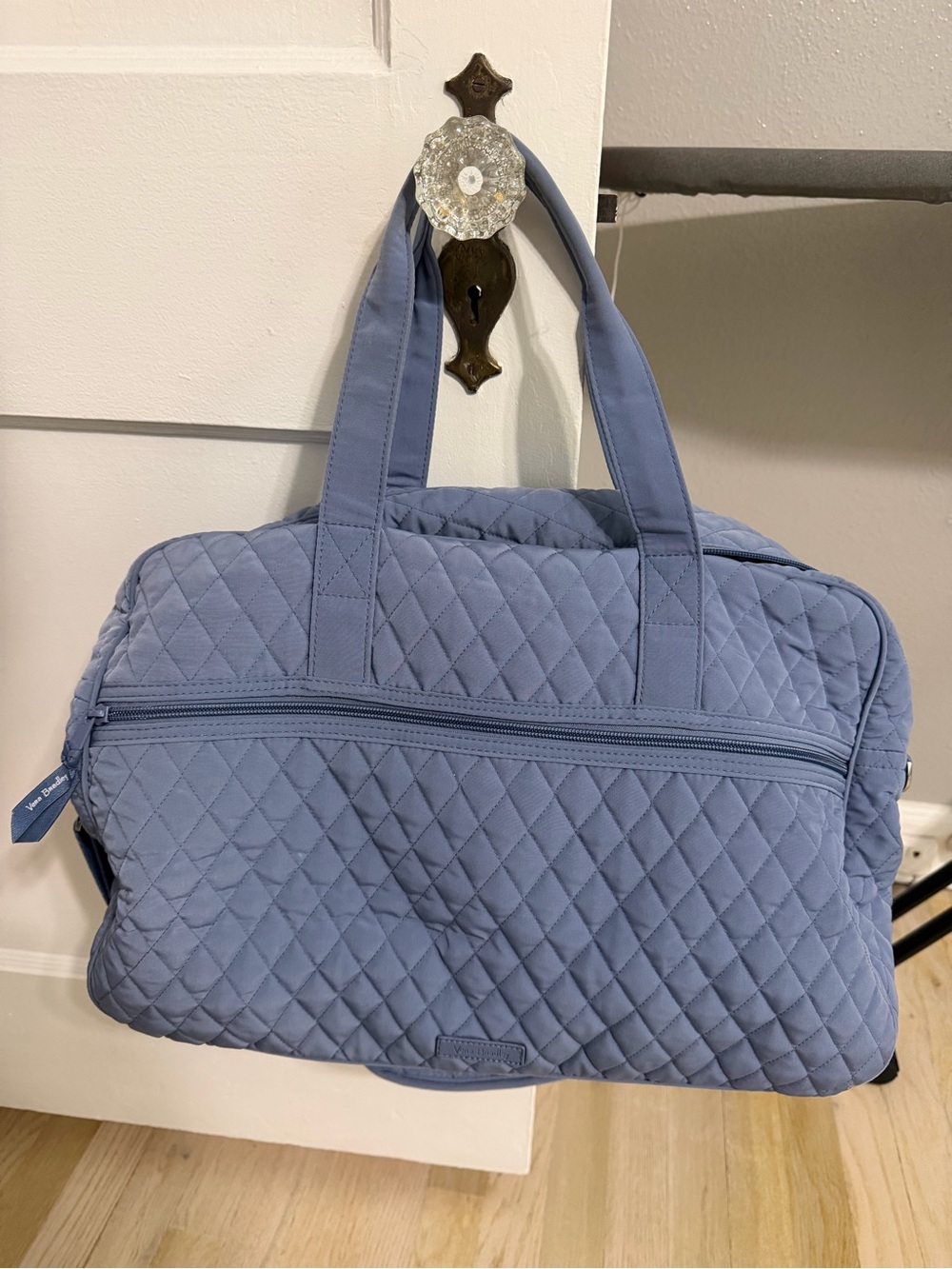 Vera Bradley Quilted Slate Blue Travel Tote